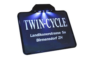 Twin Cycle Nummernhalter Vorderansicht